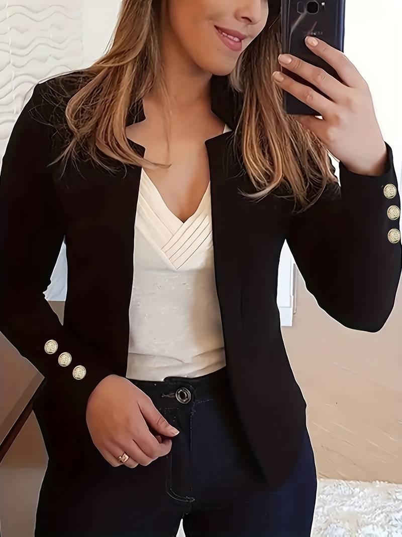 Amélise Cotton Blazer – casual damesblazer met klassiek silhouet en moderne elegantie