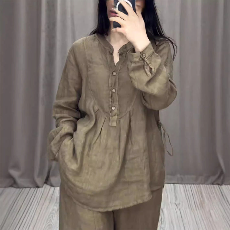 Naya – Luchtige Katoen-Linnen Set voor Zomerse Elegantie