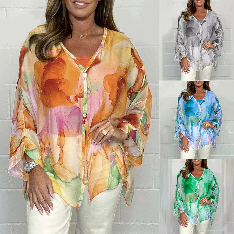 Celeste V-Hals Blouse – Luchtig, Elegant en Moeiteloos Stijlvol