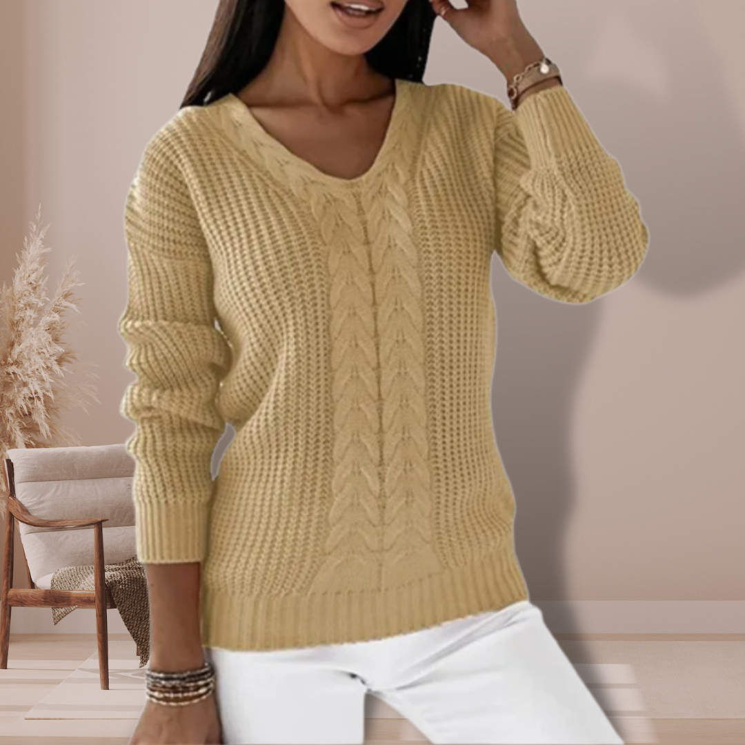 Élianne Knit Sweater – zachte gebreide trui met Scandinavische elegantie