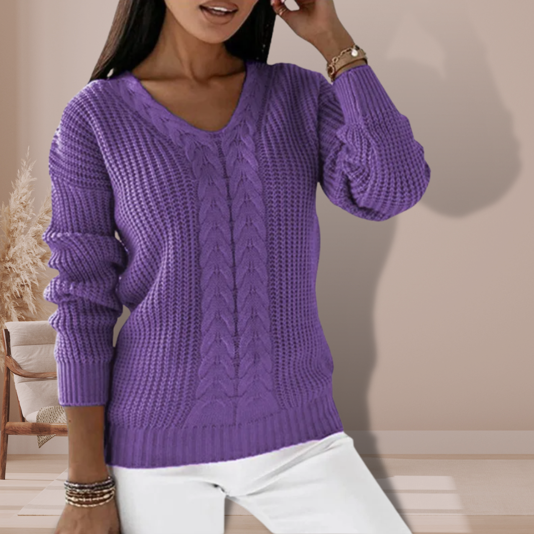 Élianne Knit Sweater – zachte gebreide trui met Scandinavische elegantie