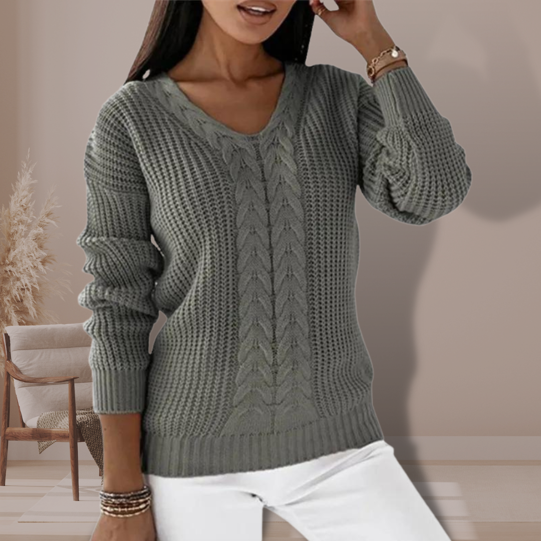 Élianne Knit Sweater – zachte gebreide trui met Scandinavische elegantie