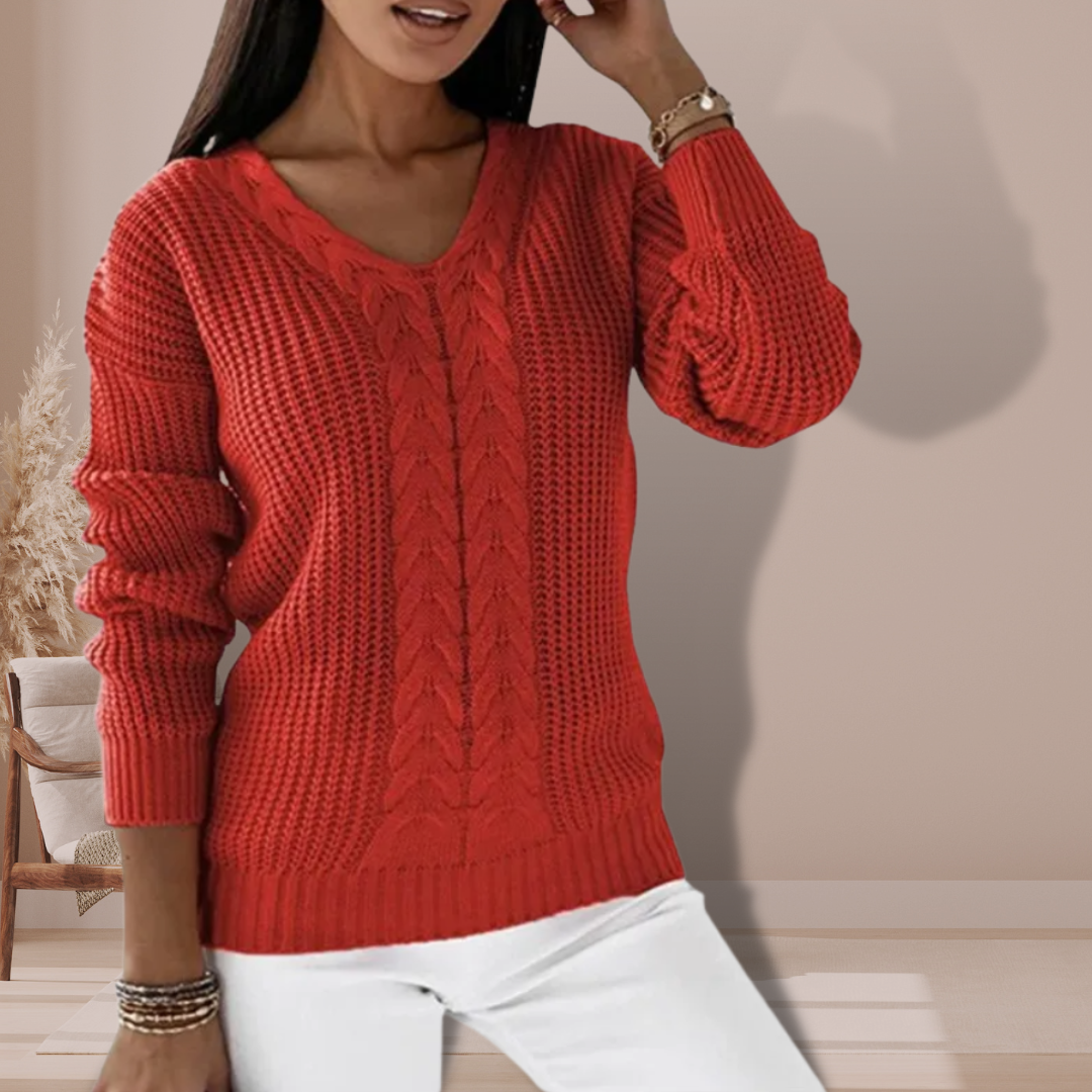 Élianne Knit Sweater – zachte gebreide trui met Scandinavische elegantie