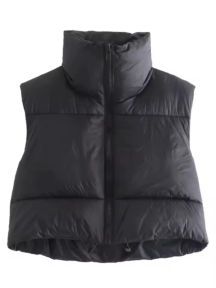 Nerina Bodywarmer – Modieuze Cropped Bodywarmer voor een Sportieve Look