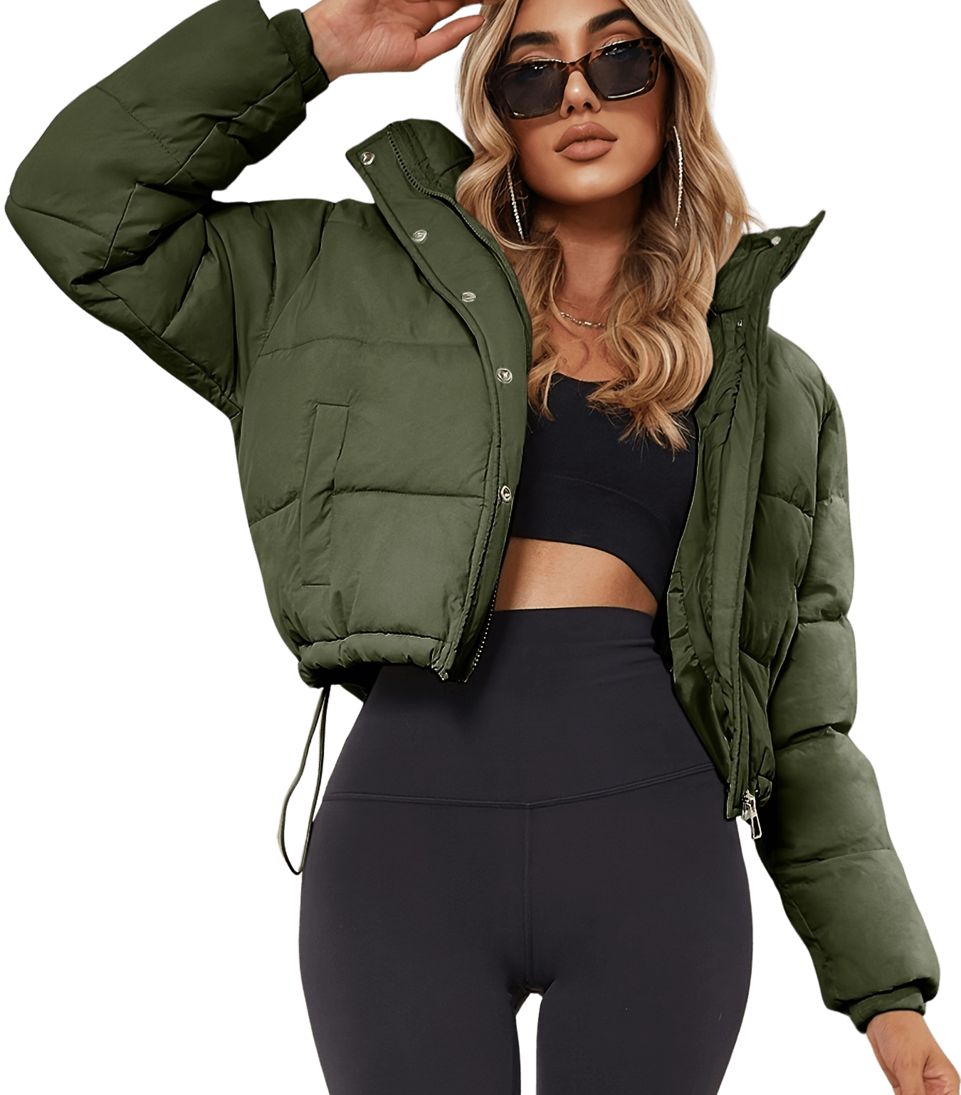 Amara Cropped Puffer Jacket – Warmte en Stijl in Perfect Evenwicht