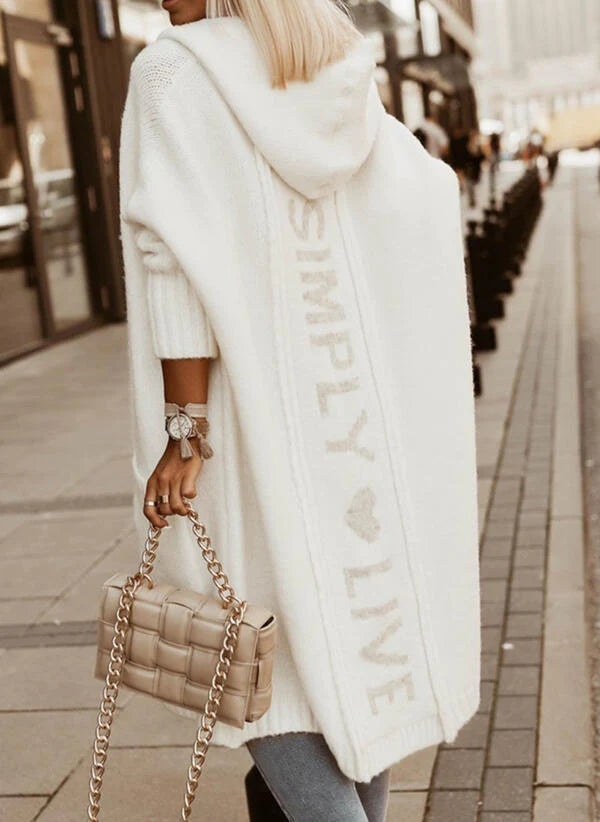 Brivanna – Lange dames cardigan met oversized pasvorm en tijdloze elegantie