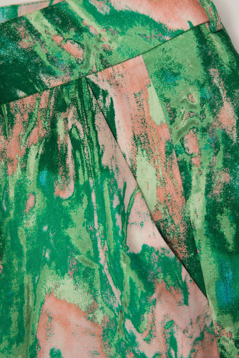 Calivienne – Hoge Taille Broek met Marmerprint | Stijlvol & Comfortabel