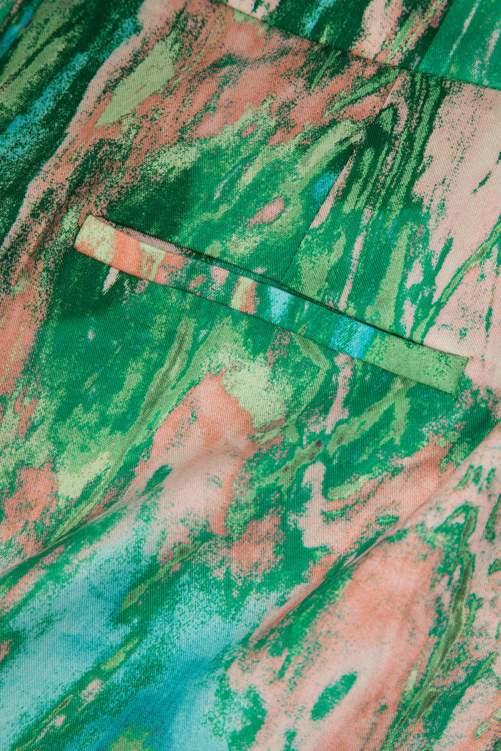 Calivienne – Hoge Taille Broek met Marmerprint | Stijlvol & Comfortabel