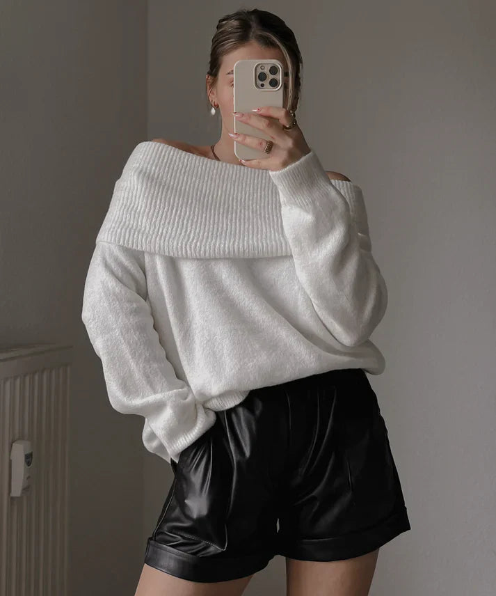 Verenza – Off-Shoulder Damestrui | Zacht, Warm & Verfijnd