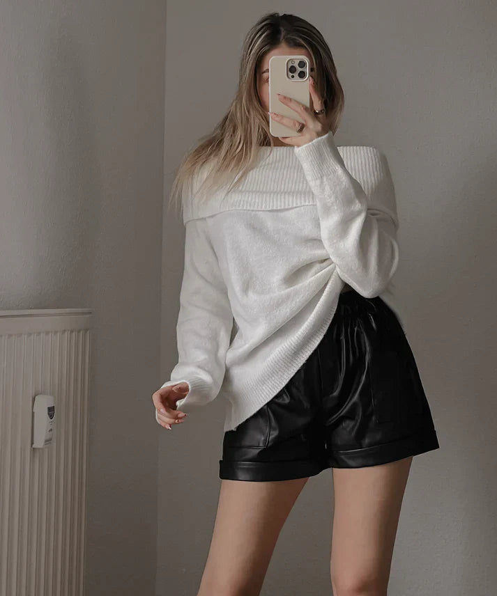 Verenza – Off-Shoulder Damestrui | Zacht, Warm & Verfijnd