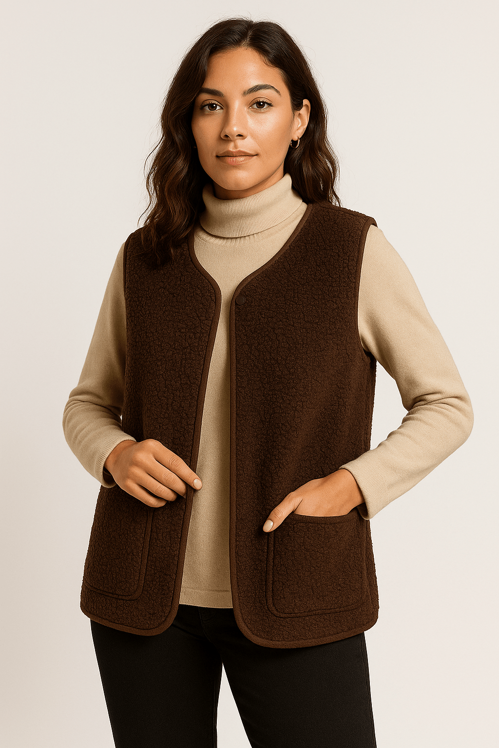 Isadora – Pluche Gilet met Luxe Zachte Textuur en Tijdloze Elegantie