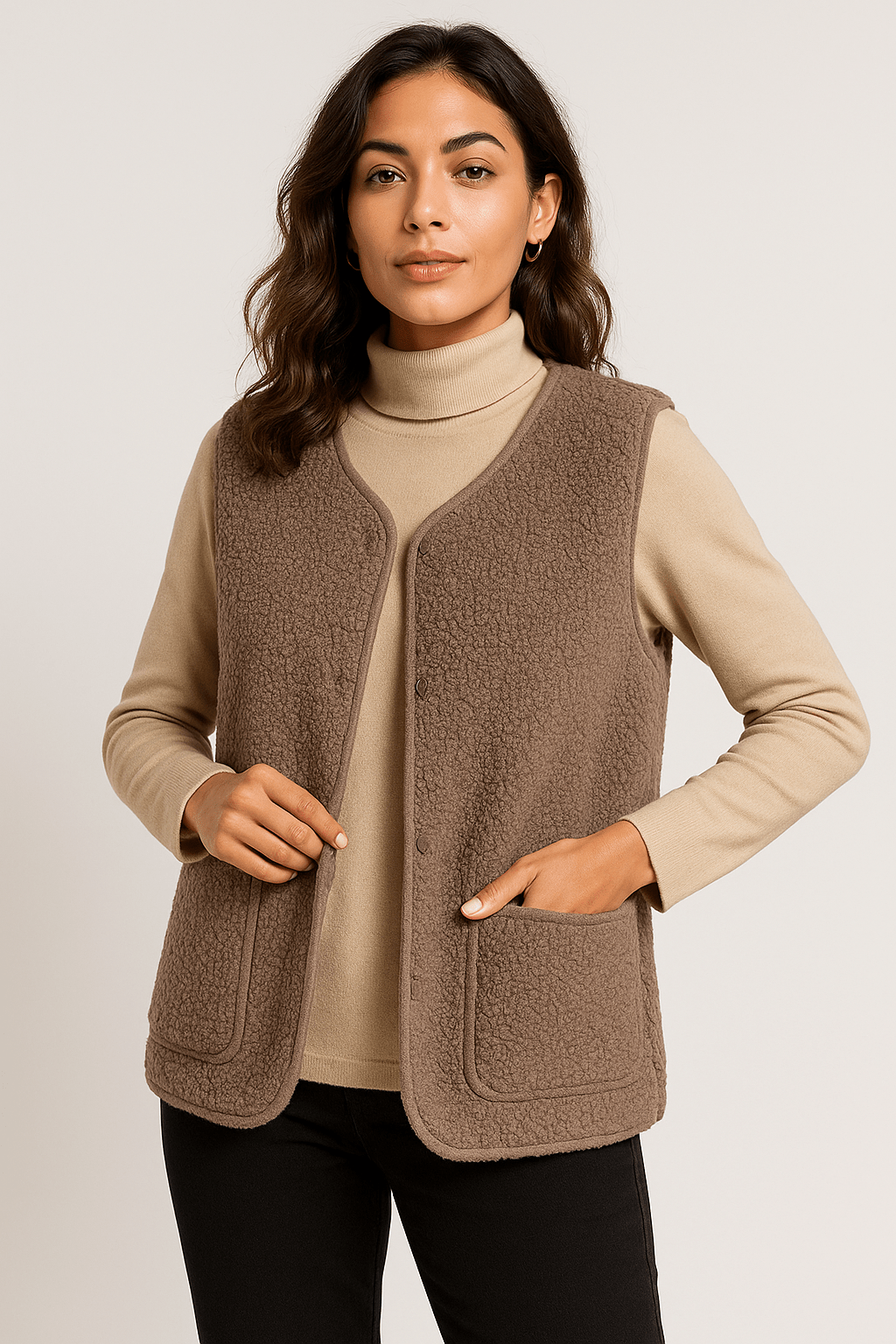 Isadora – Pluche Gilet met Luxe Zachte Textuur en Tijdloze Elegantie