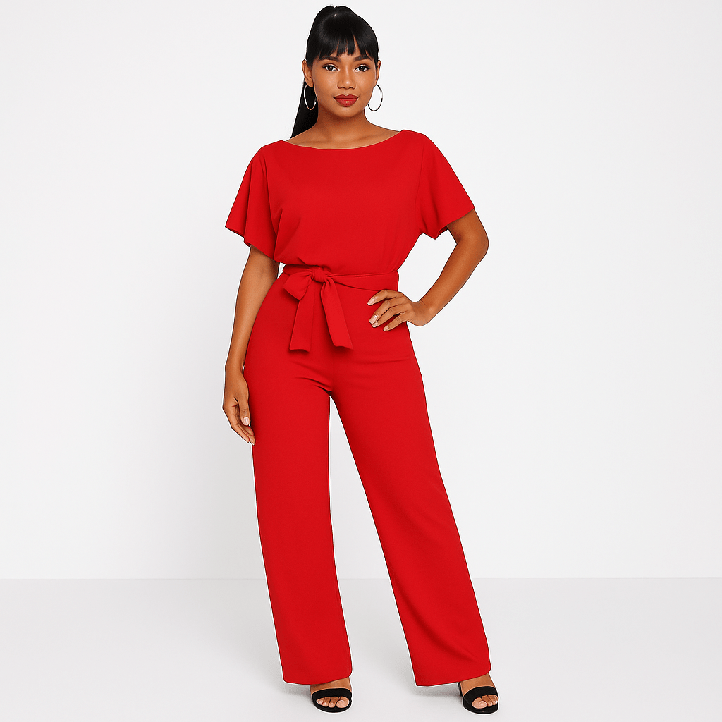 Noëlle – Elegante Jumpsuit met Strikceintuur en Tijdloze Uitstraling