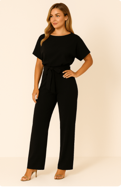 Noëlle – Elegante Jumpsuit met Strikceintuur en Tijdloze Uitstraling