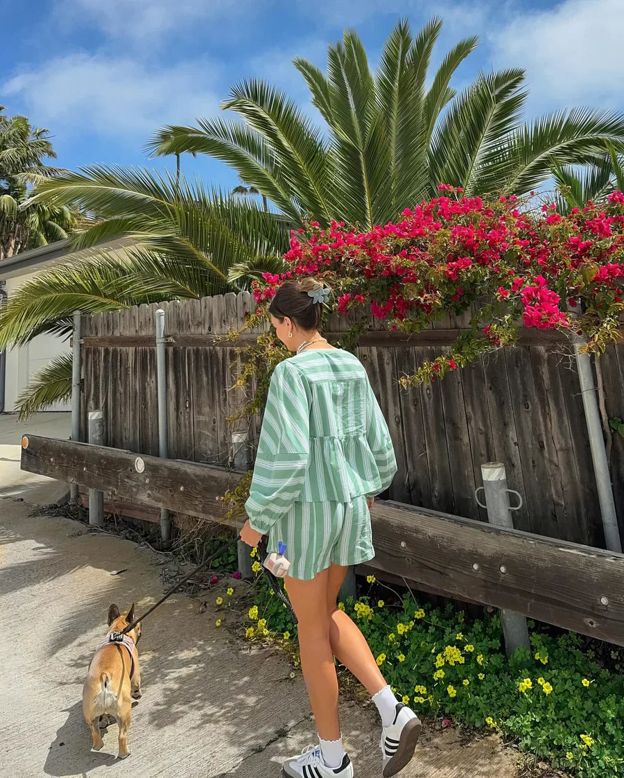 Elioréa – Zachte zomerset met top en short voor een elegante, luchtige look