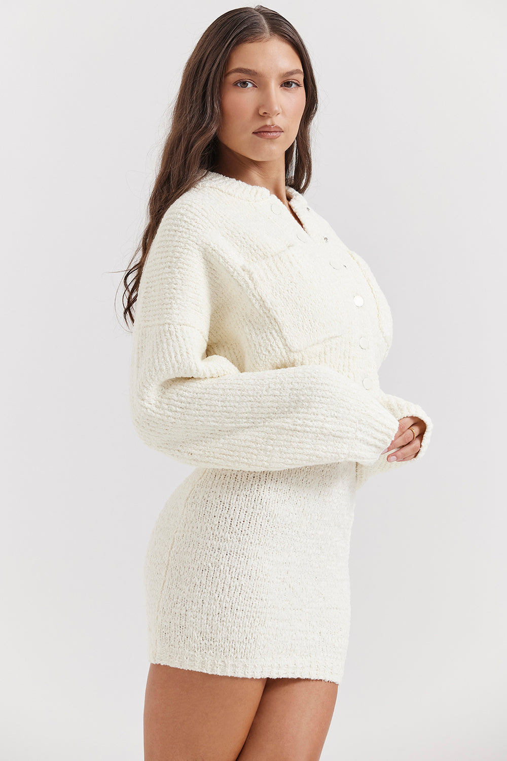 Esmé Knit Vest – Zacht Crèmekleurig Gebreid Vest met Tijdloze Elegantie