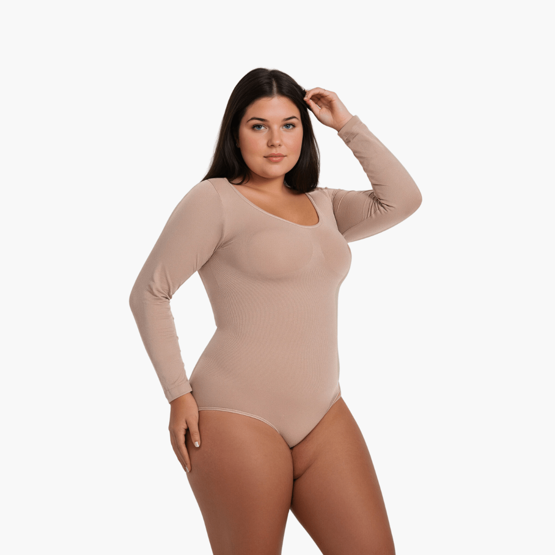Alivienne – Naadloze shaping bodysuit met lange mouwen voor dames