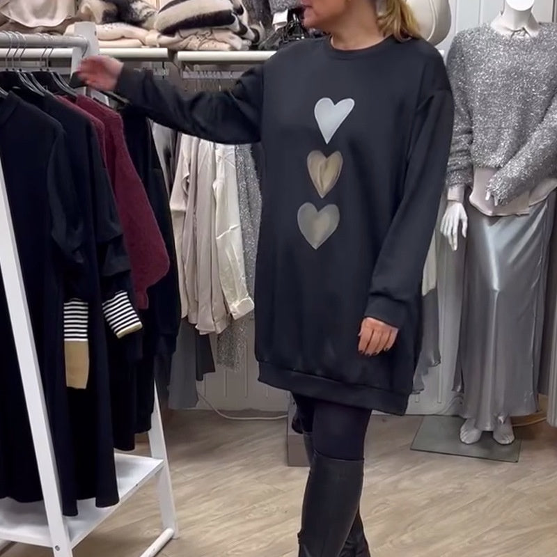 Eliora Sweatshirt-Jurk – Warmte met een Vleugje Speelse Charme