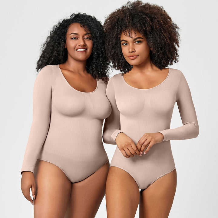 Naadloze Shapewear Bodysuit met Lange Mouwen