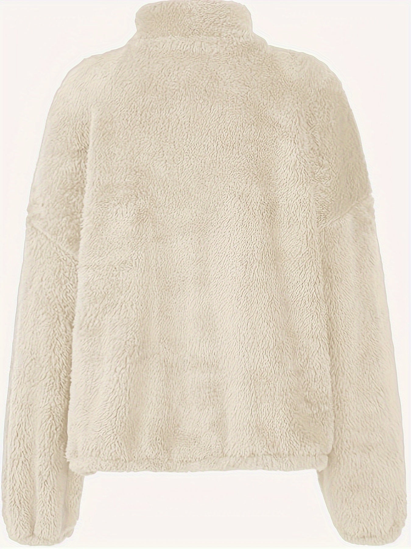 Liora Shearling Half-Zip Sweater – Warme Luxe met Moderne Accenten