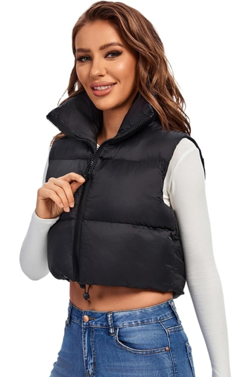 Nerina Bodywarmer – Modieuze Cropped Bodywarmer voor een Sportieve Look