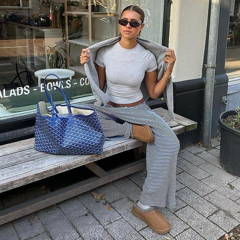 Elisanya – Gestreepte dames loungebroek met stretch