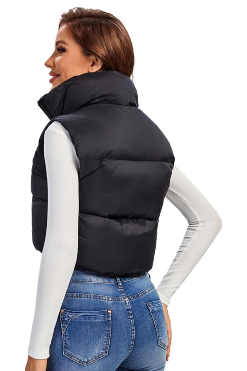 Nerina Bodywarmer – Modieuze Cropped Bodywarmer voor een Sportieve Look