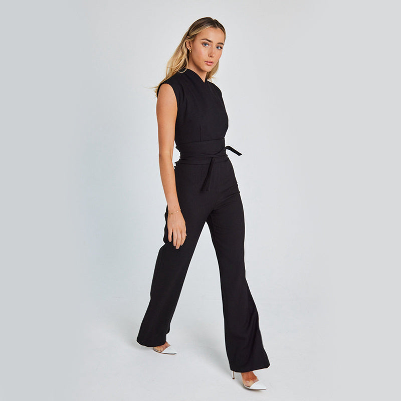 Mouwloze Wide Leg Jumpsuit Dames – Luchtig & Elegant