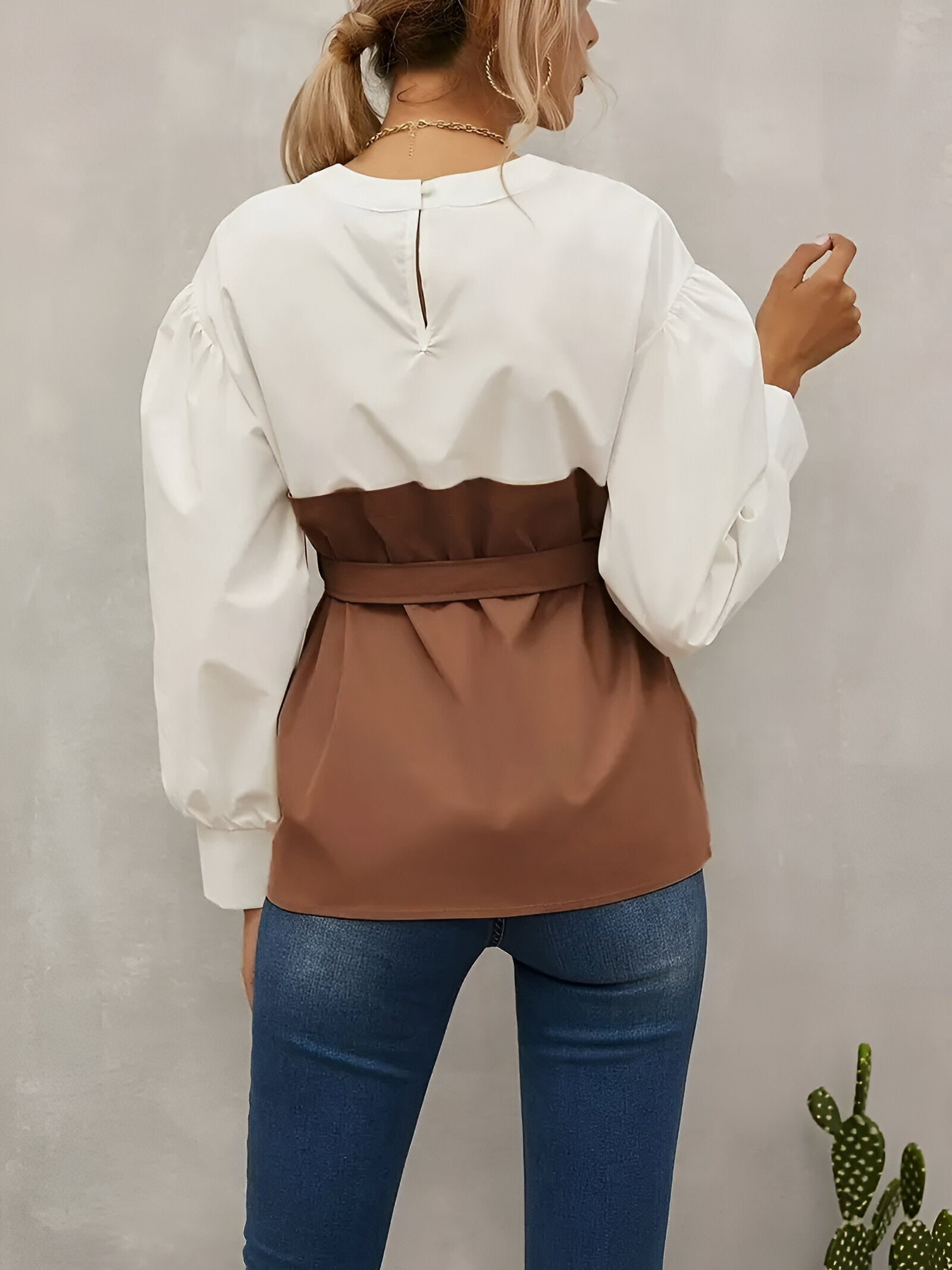 Céleste Colorblock Shirt – opvallend faux tweedelig overhemd met moderne elegantie