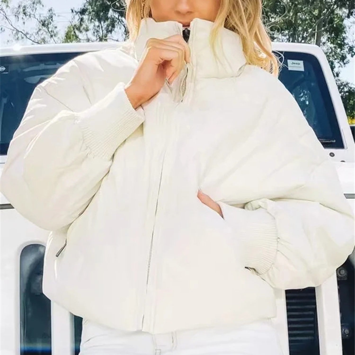 Leonie Cropped Donsjas – Warmte en Stijl in een Modern Silhouet