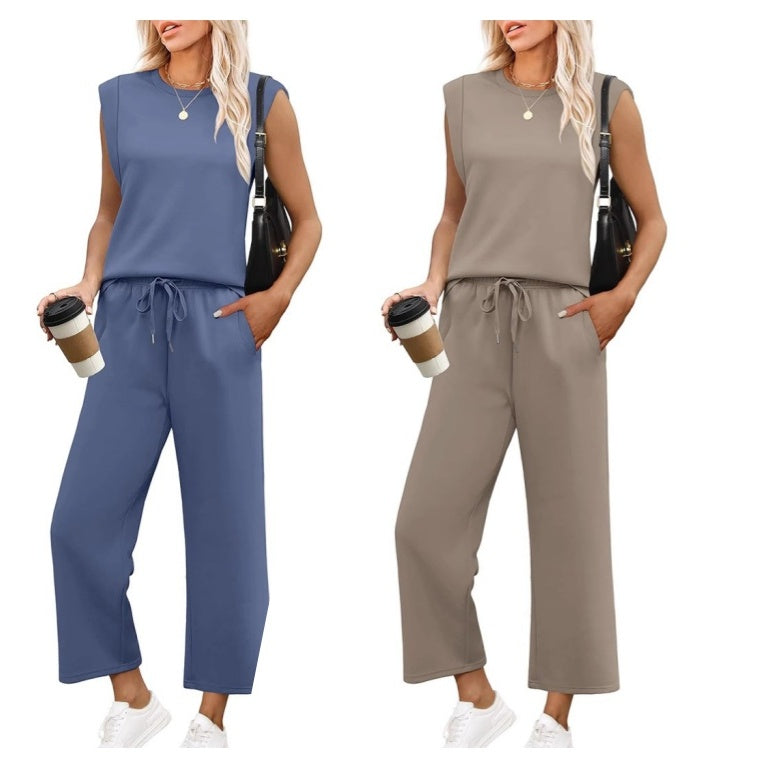 Lunivelle – Elegante dames loungewear set met top en wide-leg broek