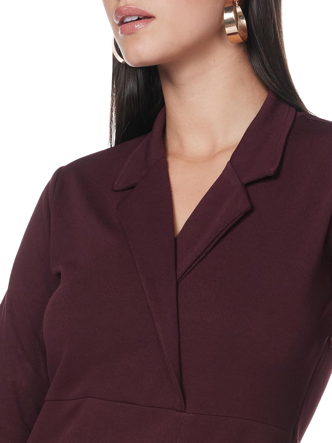 Maelis Bordeaux Maxi-Jurk – Tijdloze Elegantie met Moderne Allure