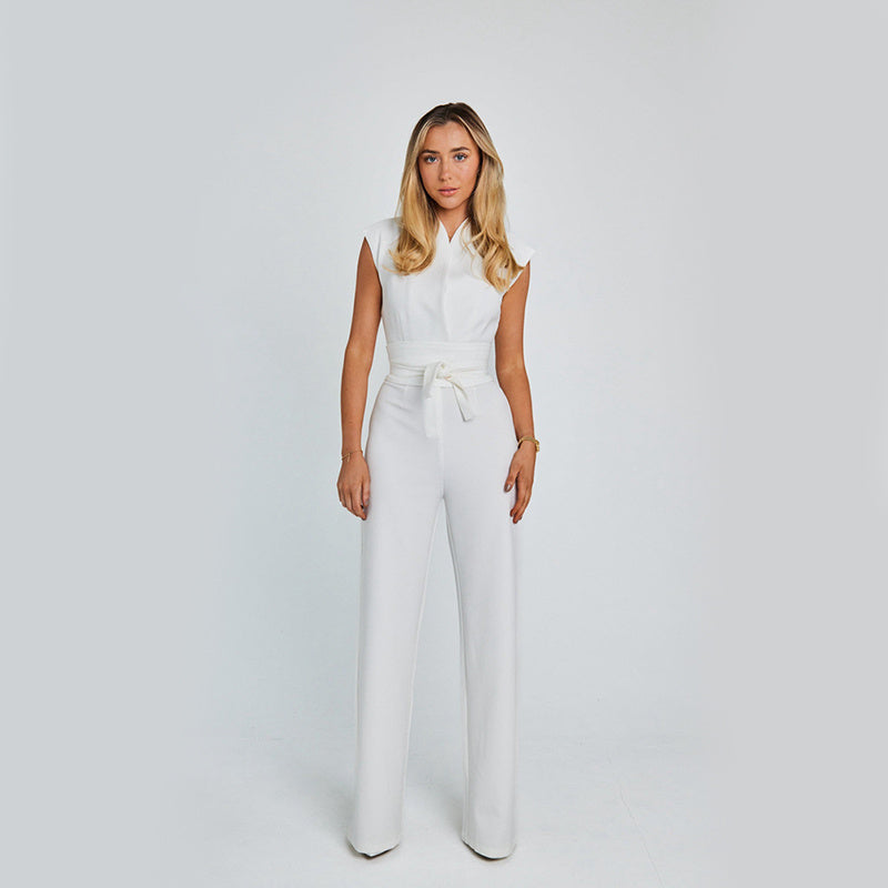 Mouwloze Wide Leg Jumpsuit Dames – Luchtig & Elegant