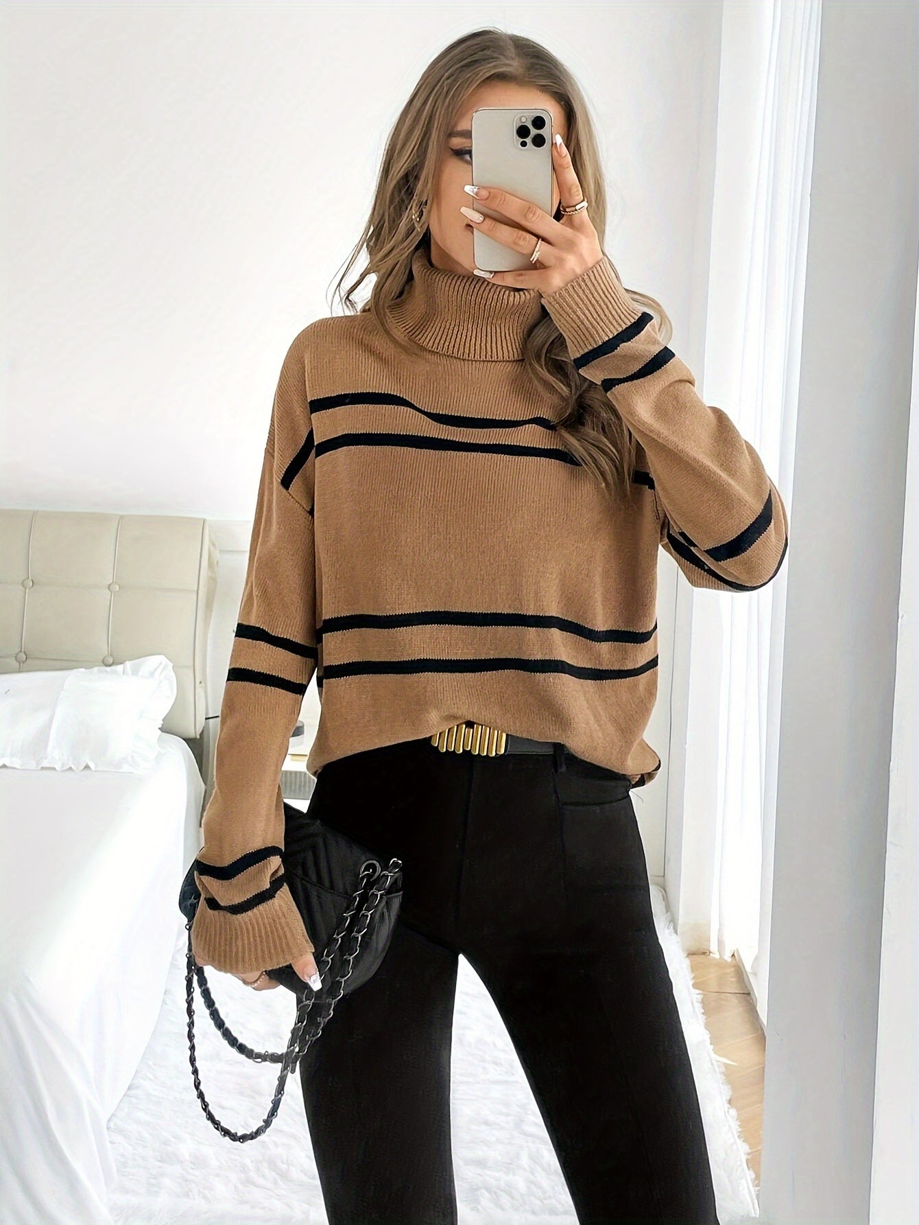 Noor Gestreepte Coltrui – Stijlvolle Warmte & Tijdloze Klasse
