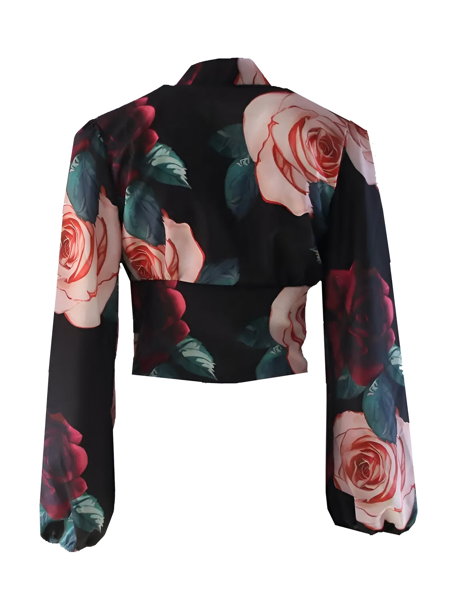 Améliane Floral Blouse – elegante bloemenprint blouse met diepe V-hals en getailleerde pasvorm