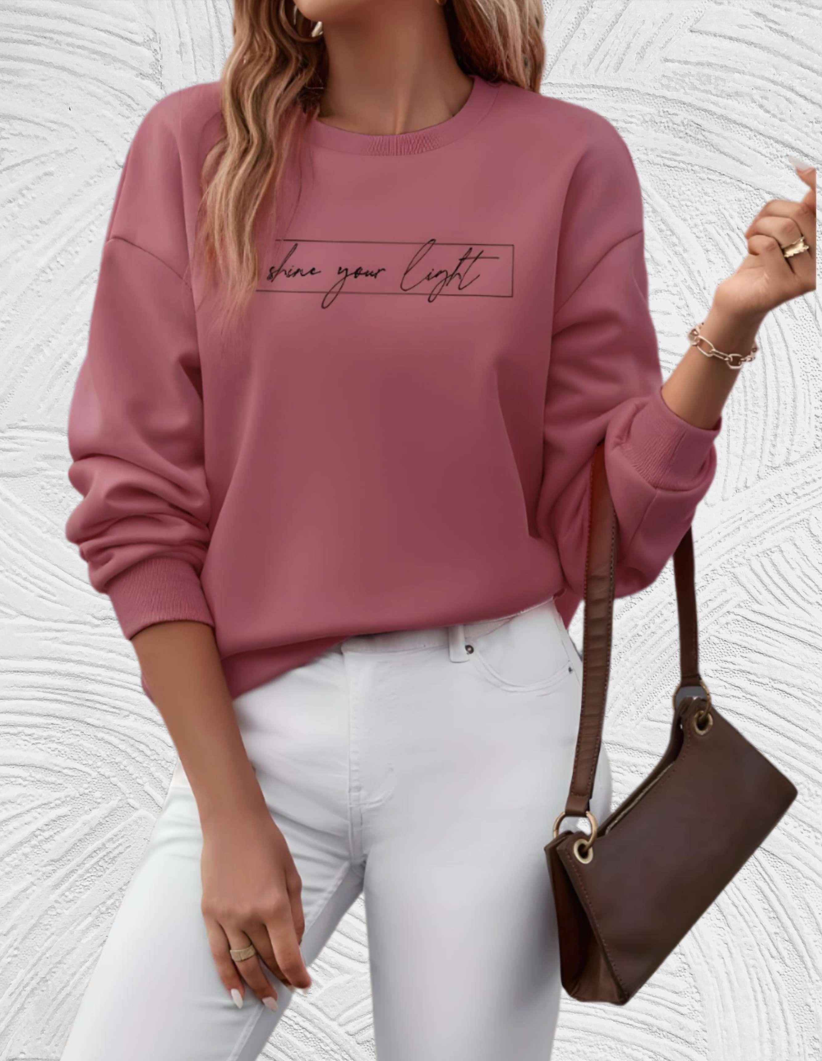 Elaris – Oversized Dames Sweatshirt met Slogan Print