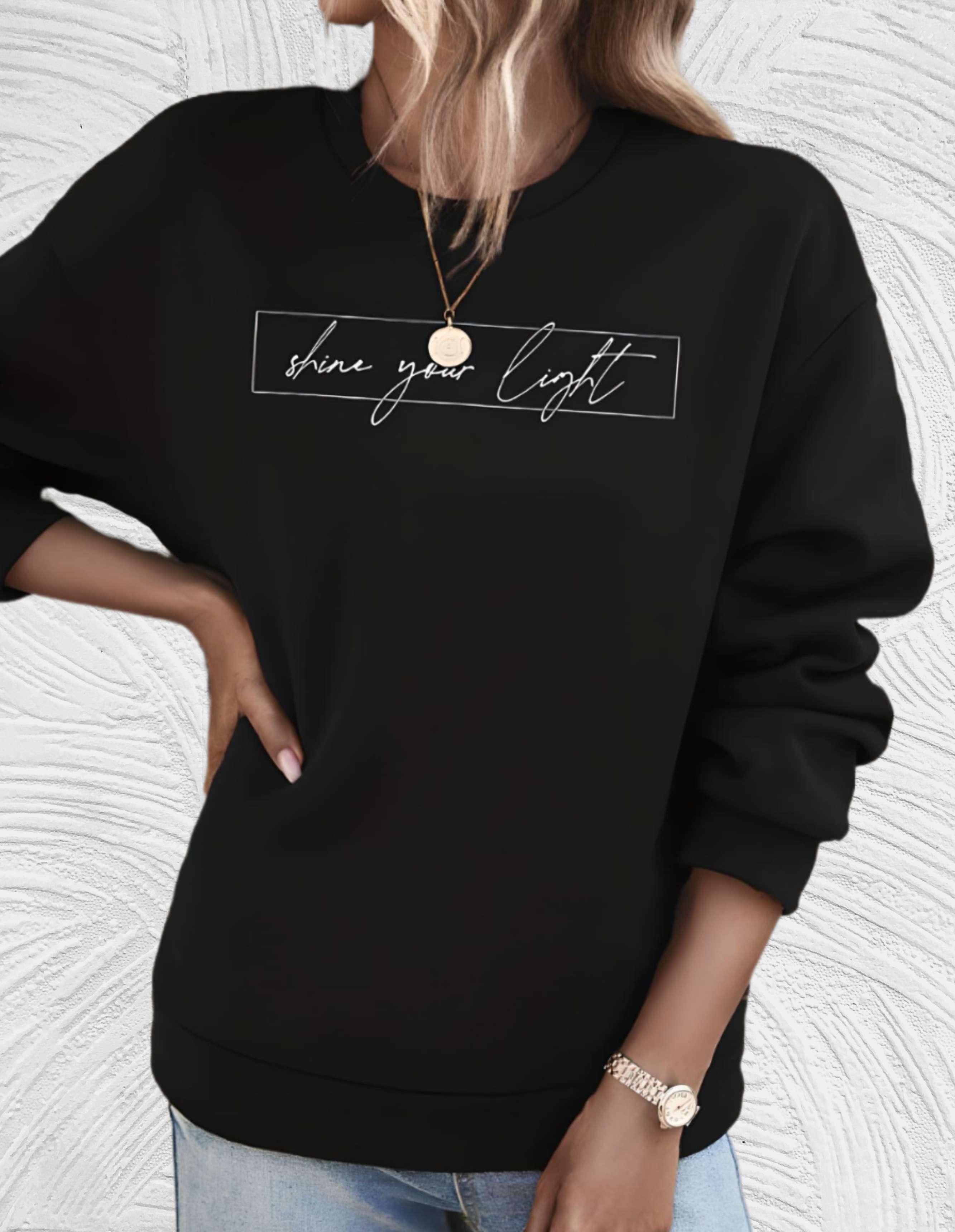 Elaris – Oversized Dames Sweatshirt met Slogan Print