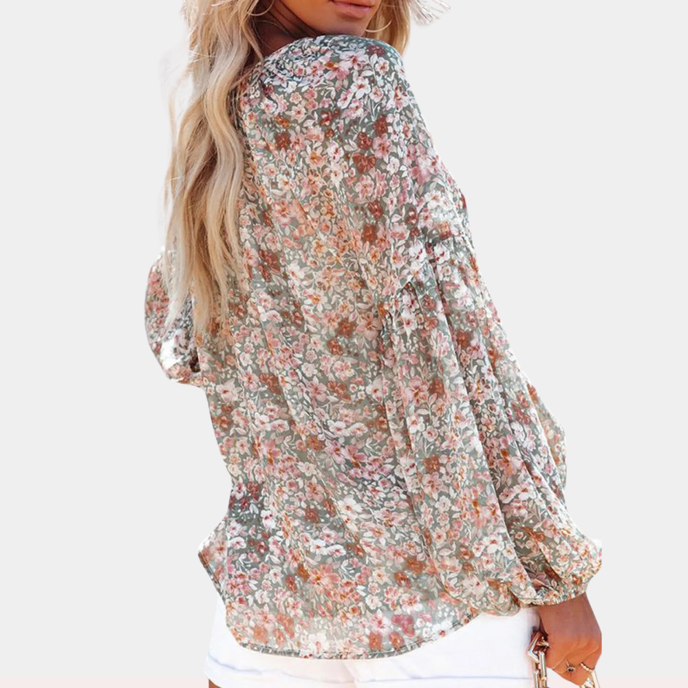 Florelyn – Zomerse damesblouse met bloemenprint en luchtige charme