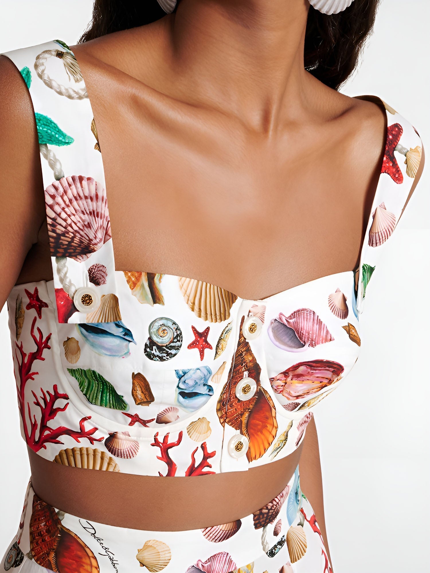 Dames plissé set met geplooide rok en top – lichtgewicht en geweven