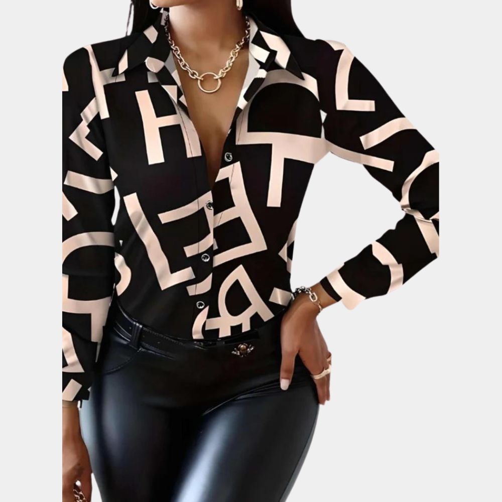 Céliane – Vrouwelijke damestop met flatterende pasvorm en tijdloos design