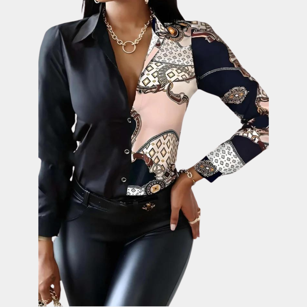 Céliane – Vrouwelijke damestop met flatterende pasvorm en tijdloos design