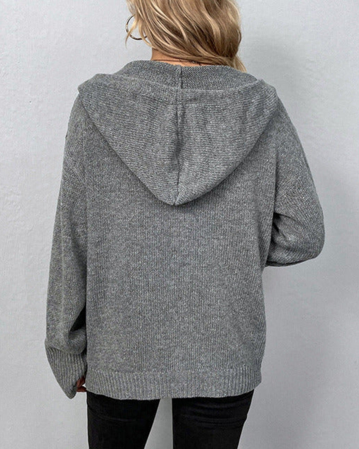 Noëlle – Gebreid Damesvest met Capuchon en Ontspannen Pasvorm