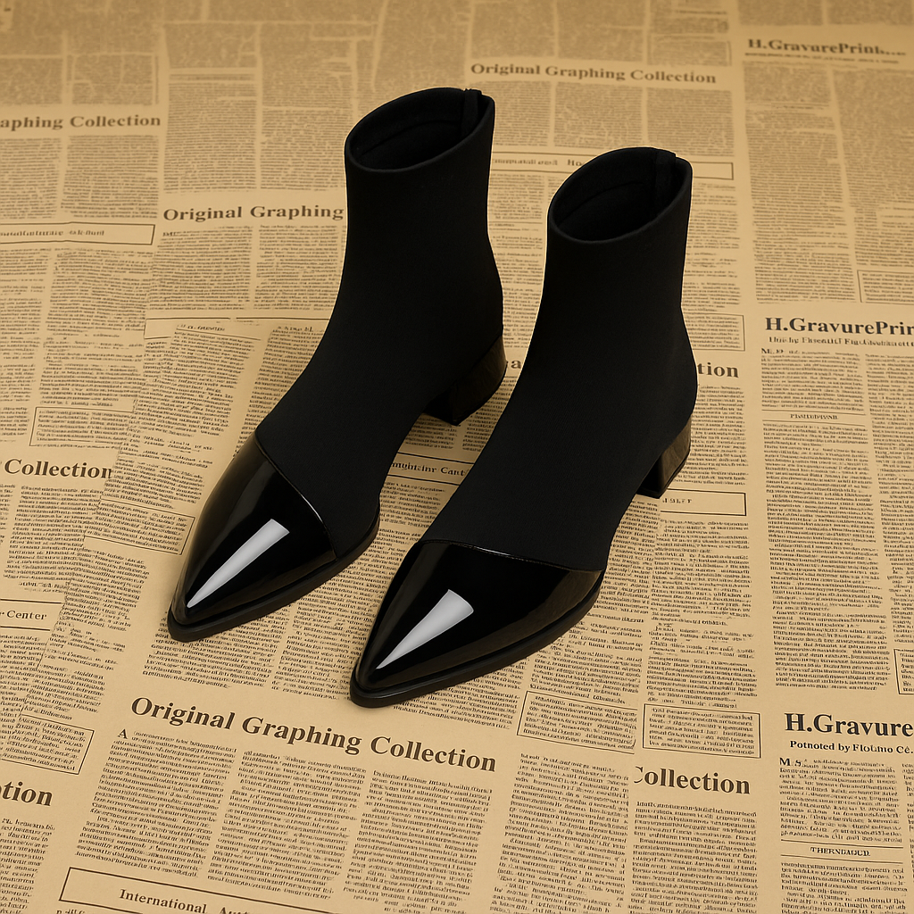 Élodine Enkellaarsjes – Tijdloze Verfijning met een Glanzende Twist