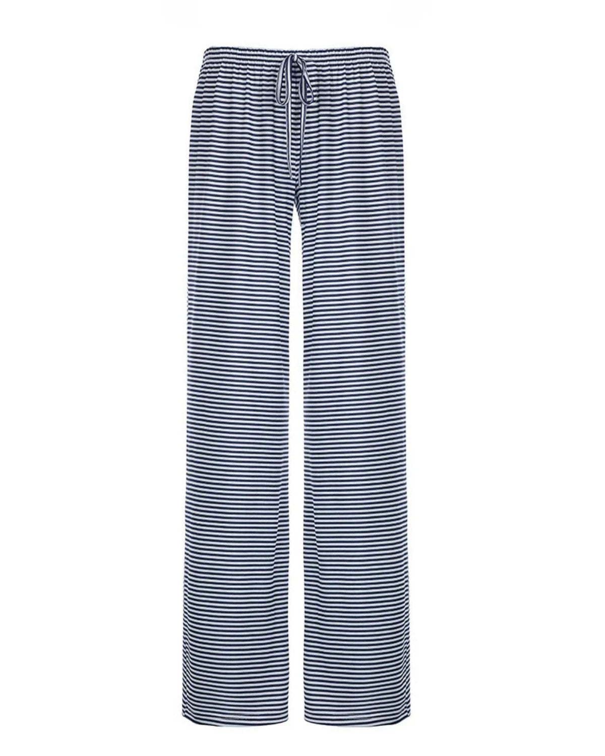 Serena Striped Lounge Pants – Elegante Gestreepte Damesbroek met Tijdloze Flair