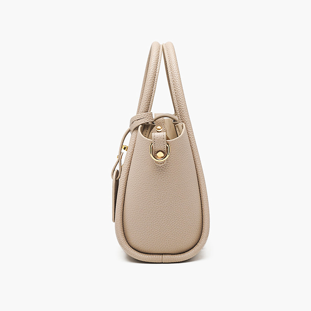 Averine – Dames Bucket Bag van Leer met Gouden Sluiting, Elegant & Tijdloos Design