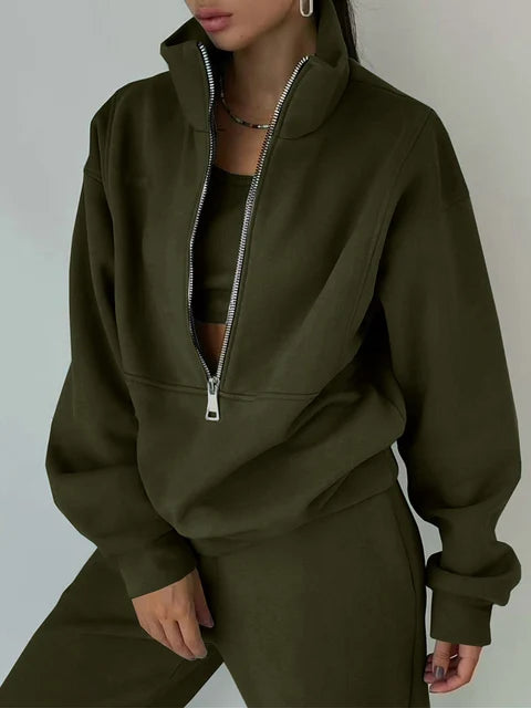 Elaris Sportieve Trainingsset met Rits – Comfort en Stijl in Beweging