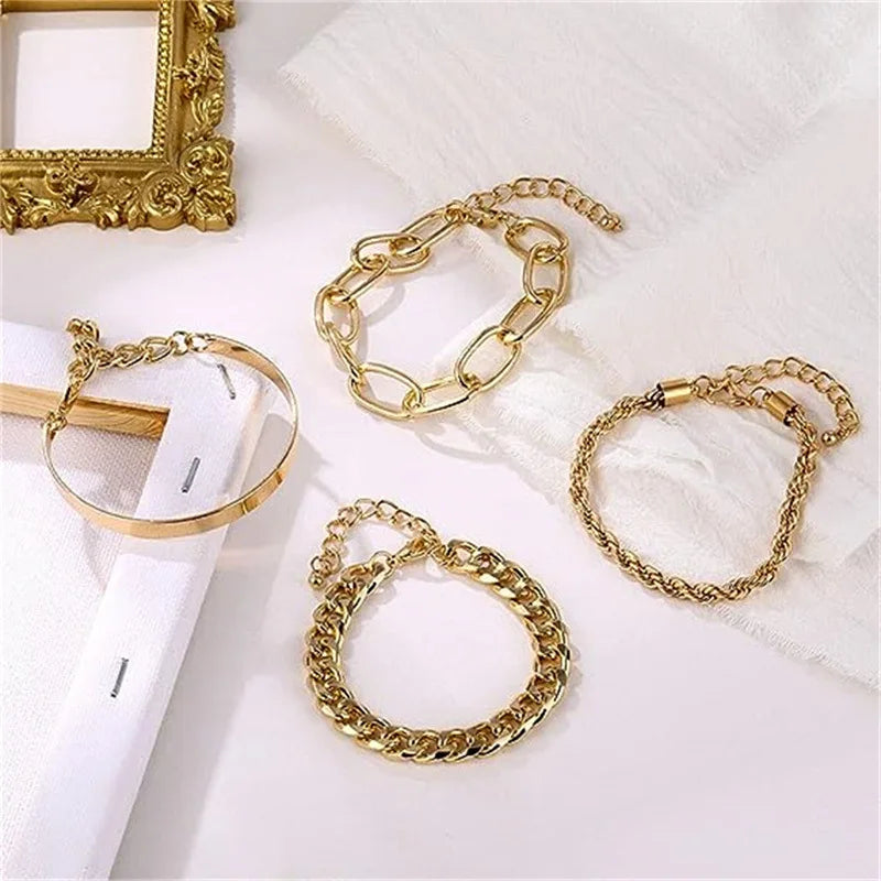 Aurélie Bracelet Set – Tijdloze Luxe in Gouden Harmonie