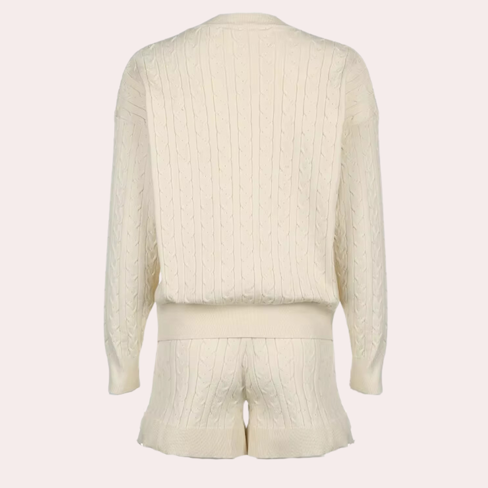 Nolynne – gebreide dames set met flatterende pasvorm en tijdloze zachtheid