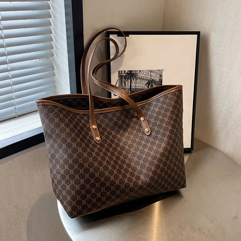 Serenya Luxe Leren Schoudertas – Elegante Handtas met Ruim Design