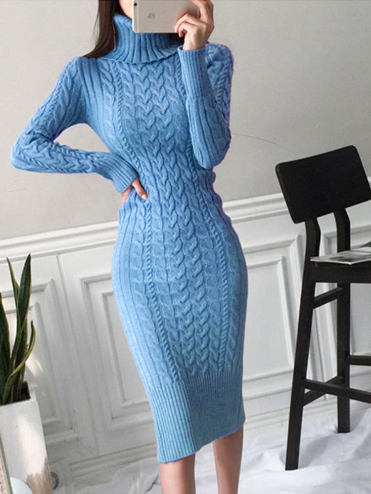 Noelle Knit Midi Dress – Tijdloze Klasse in Zachte Knit